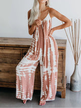 Full Size Tie-Dye Wide Leg Jumpsuit Plus Size - photo produit 6 - VELZAR