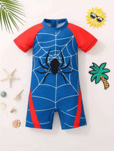 Children's Spider-Man Short Sleeve One-Piece Swimsuit - photo produit 5 - VELZAR