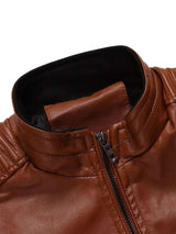 Men's Plus Size Zip Up Motorcycle Jacket - photo produit 5 - VELZAR