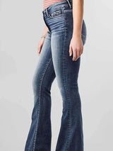 High-Rise Flare Gradient Wash Jeans - photo produit 2 - VELZAR