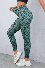 Leopard Print Wide Waistband Leggings - photo produit 5 - VELZAR