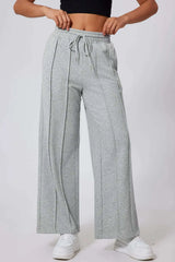 Drawstring Wide Leg Active Pants - photo produit 1 - VELZAR