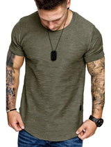 T-Shirt Décontracté Col Rond Coupe Slim Homme - photo produit 2 - VELZAR
