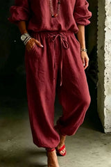 Full Size Off-Shoulder Top and Pants Set Plus Size - photo produit 6 - VELZAR
