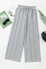 Drawstring Wide Leg Active Pants - photo produit 2 - VELZAR
