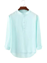 Chemise Manches Longues Détail Boutonné Grande Taille Homme - photo produit 6 - VELZAR