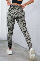 Leopard Print Wide Waistband Leggings - photo produit 2 - VELZAR