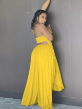 Full Size Asymmetrical Hem Cami and Pants Set Plus Size - photo produit 2 - VELZAR