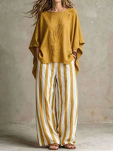 Ensemble Haut Uni et Pantalon Grande Taille - photo produit 5 - VELZAR