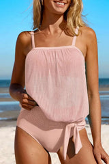 Ensemble Tankini Col Carré Fines Bretelles - photo produit 5 - VELZAR