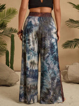 Full Size Tie-Dye Wide Leg Casual Pants Plus Size - photo produit 6 - VELZAR