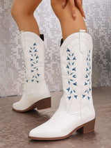 Bottines à Talons Carrés Bout Pointu - photo produit 5 - VELZAR