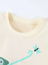 Ensemble T-Shirt Col Rond Imprimé Lézard et Short Enfant - photo produit 3 - VELZAR