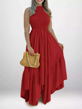Full Size Smocked Sleeveless Ruffle Hem Maxi Dress Plus Size - photo produit 6 - VELZAR