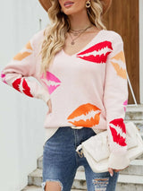 Pull Col en V Lèvres Colorées - photo produit 6 - VELZAR