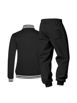 Men's Full Size Striped Long Sleeve Top and Pants Set Plus Size - photo produit 6 - VELZAR