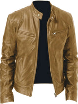 Perfecto en Cuir à Poches Zippées Grande Taille Homme - photo produit 5 - VELZAR