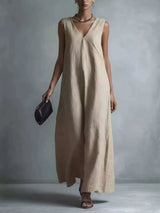 Full Size V-Neck Sleeveless Maxi Dress Plus Size - photo produit 5 - VELZAR
