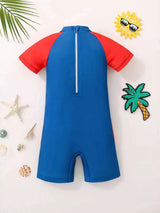 Children's Spider-Man Short Sleeve One-Piece Swimsuit - photo produit 6 - VELZAR