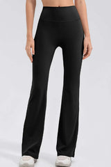 Wide Waistband High Waist Bootcut Active Leggings - photo produit 1 - VELZAR