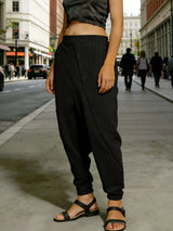 Plus Size Casual Elastic Waist Harem Pants - photo produit 2 - VELZAR