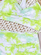 Tie-Dye Spaghetti Strap Top and Drawstring Shorts Swim Set - photo produit 6 - VELZAR