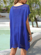 Crochet Trim Beach Cover Up Dress - photo produit 5 - VELZAR