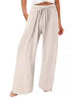 Full Size Wide Leg Pants with Drawstring Waist Plus Size - photo produit 2 - VELZAR