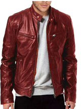 Perfecto en Cuir Zippé Homme - photo produit 1 - VELZAR