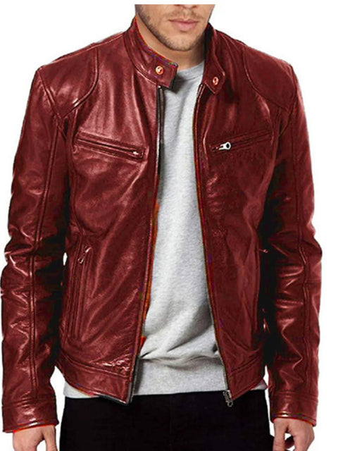 Perfecto en Cuir Zippé Homme - photo produit 1 - VELZAR