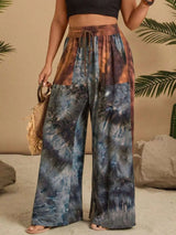 Full Size Tie-Dye Wide Leg Casual Pants Plus Size - photo produit 3 - VELZAR