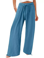 Full Size Wide Leg Pants with Drawstring Waist Plus Size - photo produit 13 - VELZAR