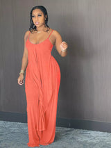 Full Size Asymmetrical Hem Cami and Pants Set Plus Size - photo produit 5 - VELZAR