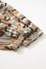 Pantalon Jogger Imprimé Camouflage Taille Élastique à Cordon - photo produit 10 - VELZAR