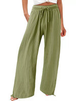Full Size Wide Leg Pants with Drawstring Waist Plus Size - photo produit 14 - VELZAR