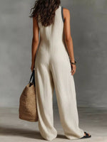 Full Size Sleeveless Wide-Leg Jumpsuit Plus SIze - photo produit 3 - VELZAR