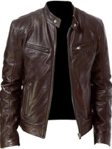Perfecto en Cuir Zippé Homme - photo produit 3 - VELZAR