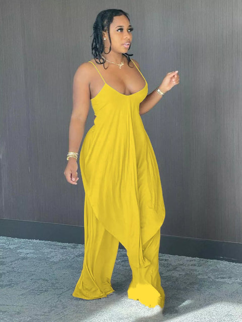Full Size Asymmetrical Hem Cami and Pants Set Plus Size - photo produit 1 - VELZAR