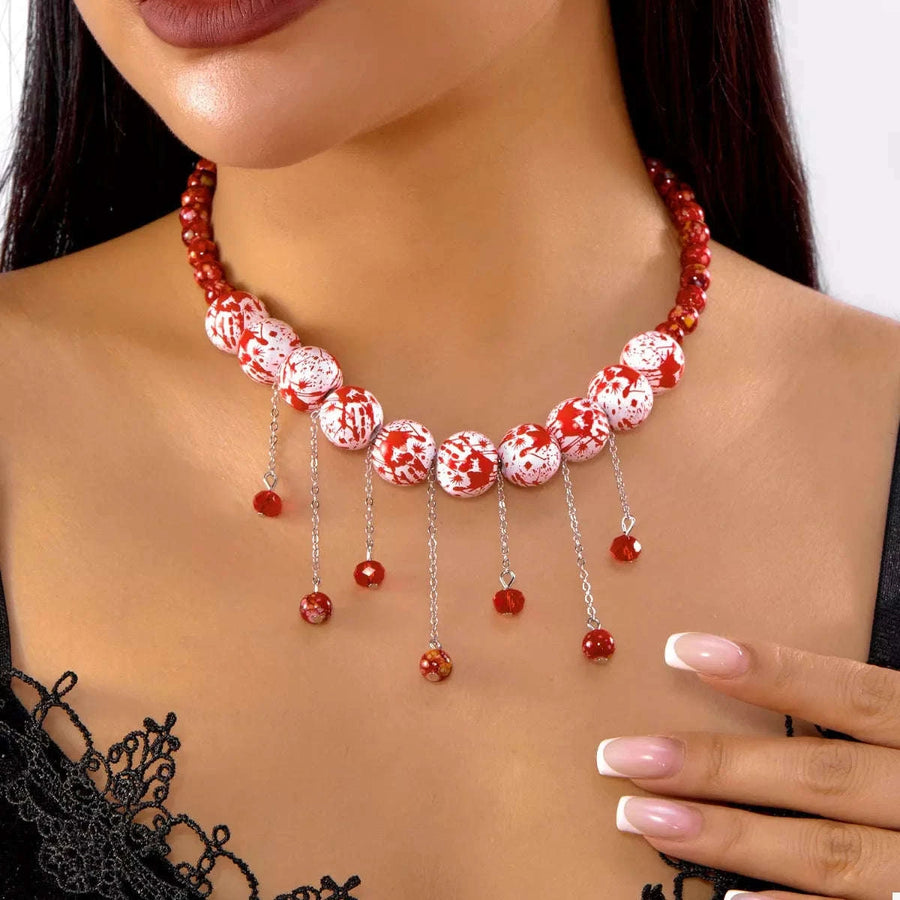 Collier Thème Halloween à Perles Pendantes