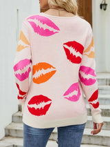 Pull Col en V Lèvres Colorées - photo produit 4 - VELZAR