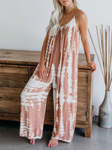 Full Size Tie-Dye Wide Leg Jumpsuit Plus Size - photo produit 4 - VELZAR