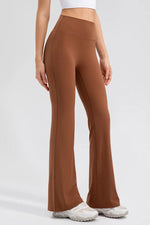 Wide Waistband High Waist Bootcut Active Leggings - photo produit 4 - VELZAR