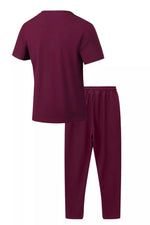 Men's Full Size Lace-Up Front Top and Pants Casual Set Plus Size - photo produit 8 - VELZAR