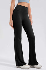 Wide Waistband High Waist Bootcut Active Leggings - photo produit 2 - VELZAR