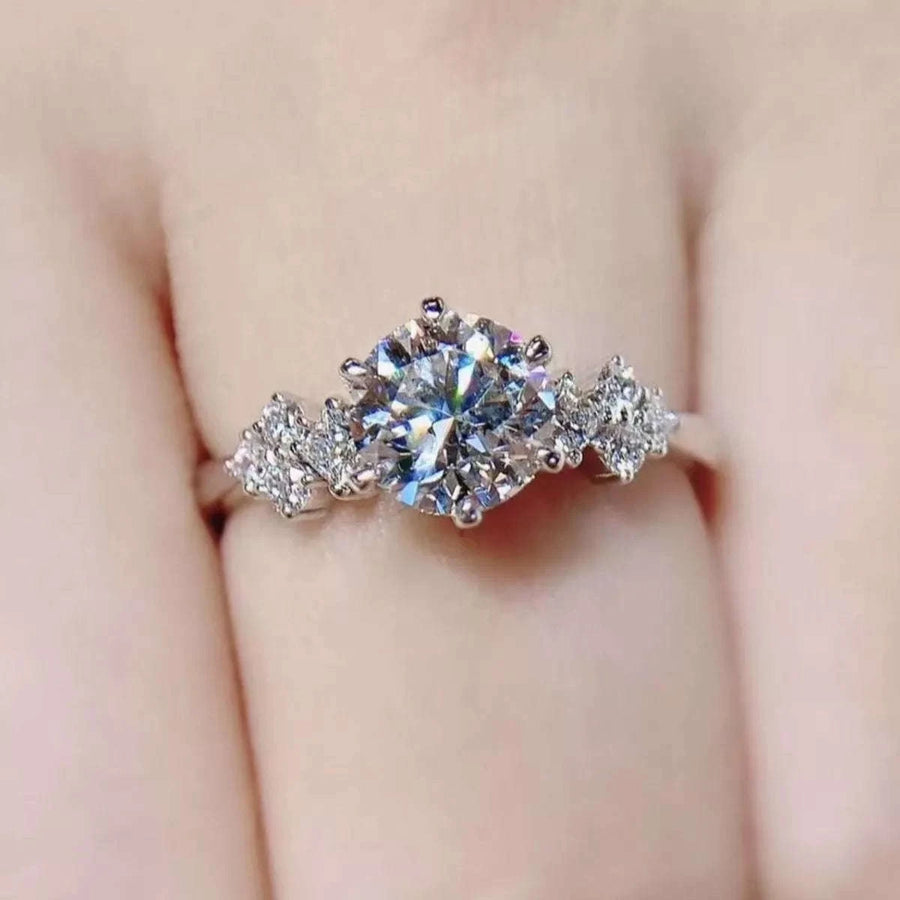 Bague Moissanite Solitaire 2 Carats – Argent 925 | VELZAR