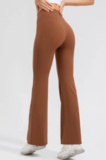 Wide Waistband High Waist Bootcut Active Leggings - photo produit 7 - VELZAR