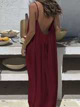 Full Size Backless Scoop Neck Maxi Dress Plus Size - photo produit 3 - VELZAR