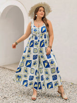 Plus Size Nautical Print Sleeveless Jumpsuit - photo produit 4 - VELZAR