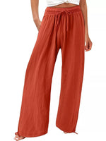 Full Size Wide Leg Pants with Drawstring Waist Plus Size - photo produit 16 - VELZAR