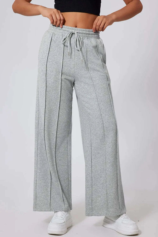 Drawstring Wide Leg Active Pants - photo produit 1 - VELZAR